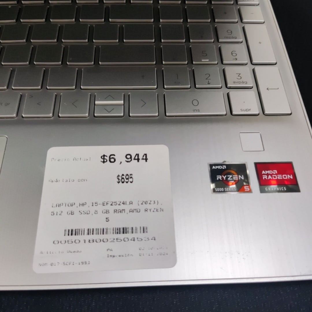 LAPTOP HP 15-EF2524LA (2023) (SEMINUEVO)