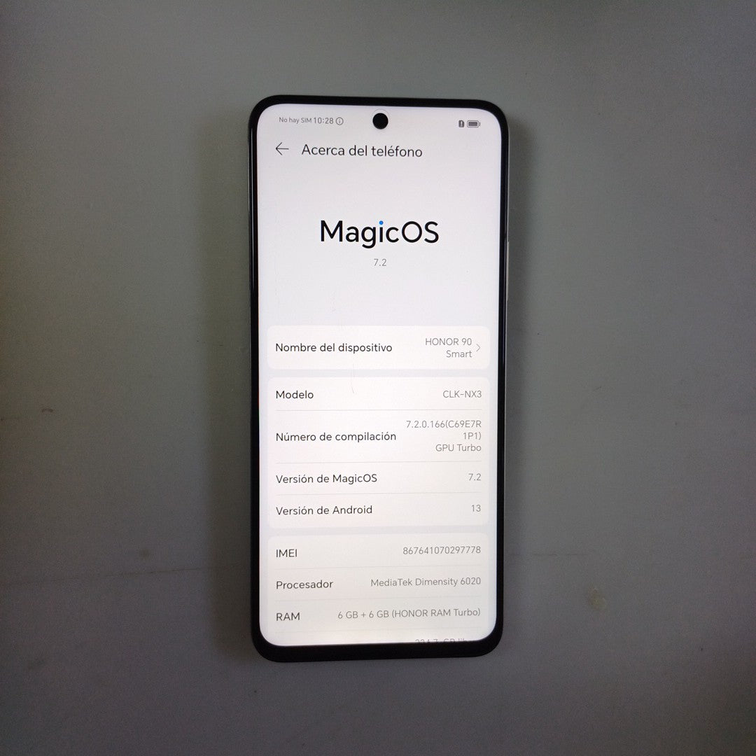 CELULAR HONOR 90 SMART CLK-NX3 (2024) 256 GB 6 GB RAM (SEMINUEVO)