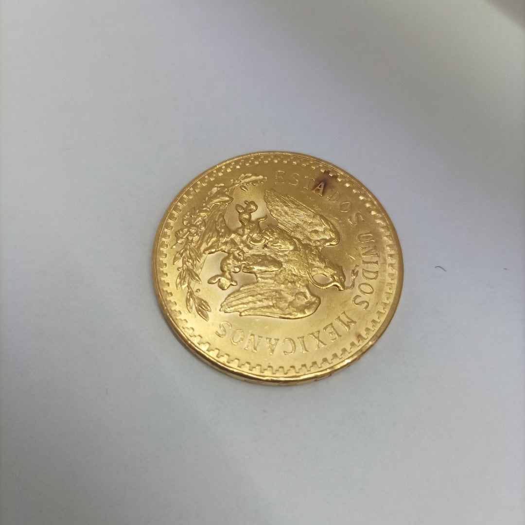 K1 41,60 GRMS - DTO. 0,00 GRMS - 21 K - AVALÚO 61776,00 * IDENTIFICACIÓN  MONEDA NOMINATIVA * MONEDAS PESOS  50 PESOS (SEMINUEVO)