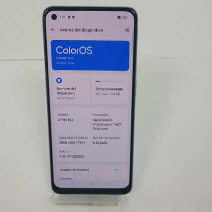 CELULAR OPPO  RENO7 5G CPH2371 256 GB 8 GB RAM (SEMINUEVO)