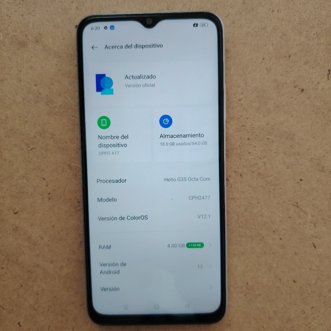 CELULAR OPPO  A17 CPH2477 64 GB 4 GB RAM (SEMINUEVO)