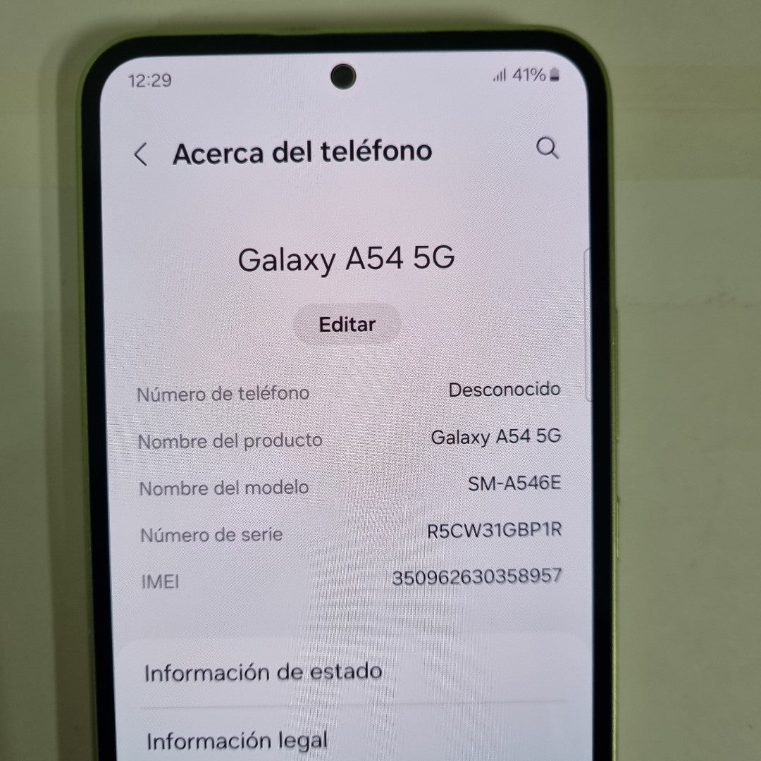 CELULAR SAMSUNG GALAXY A54 5G SM-A546E 256 GB 8 GB RAM (SEMINUEVO)