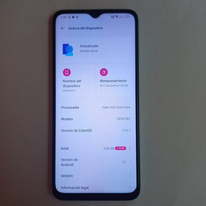 CELULAR OPPO  A57 CPH2387 128 GB 4 GB RAM (SEMINUEVO)