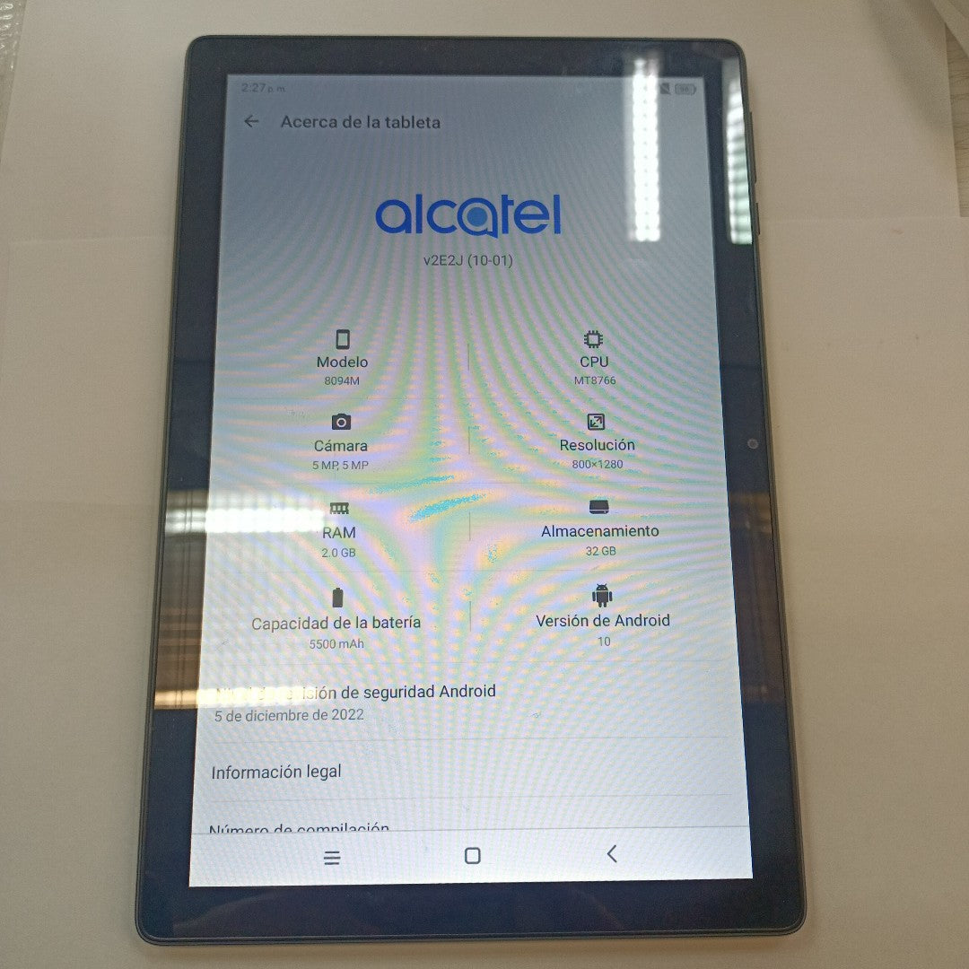 TABLETA ALCATEL 3T 10 8094M 32 GB 2 GB RAM (SEMINUEVO)