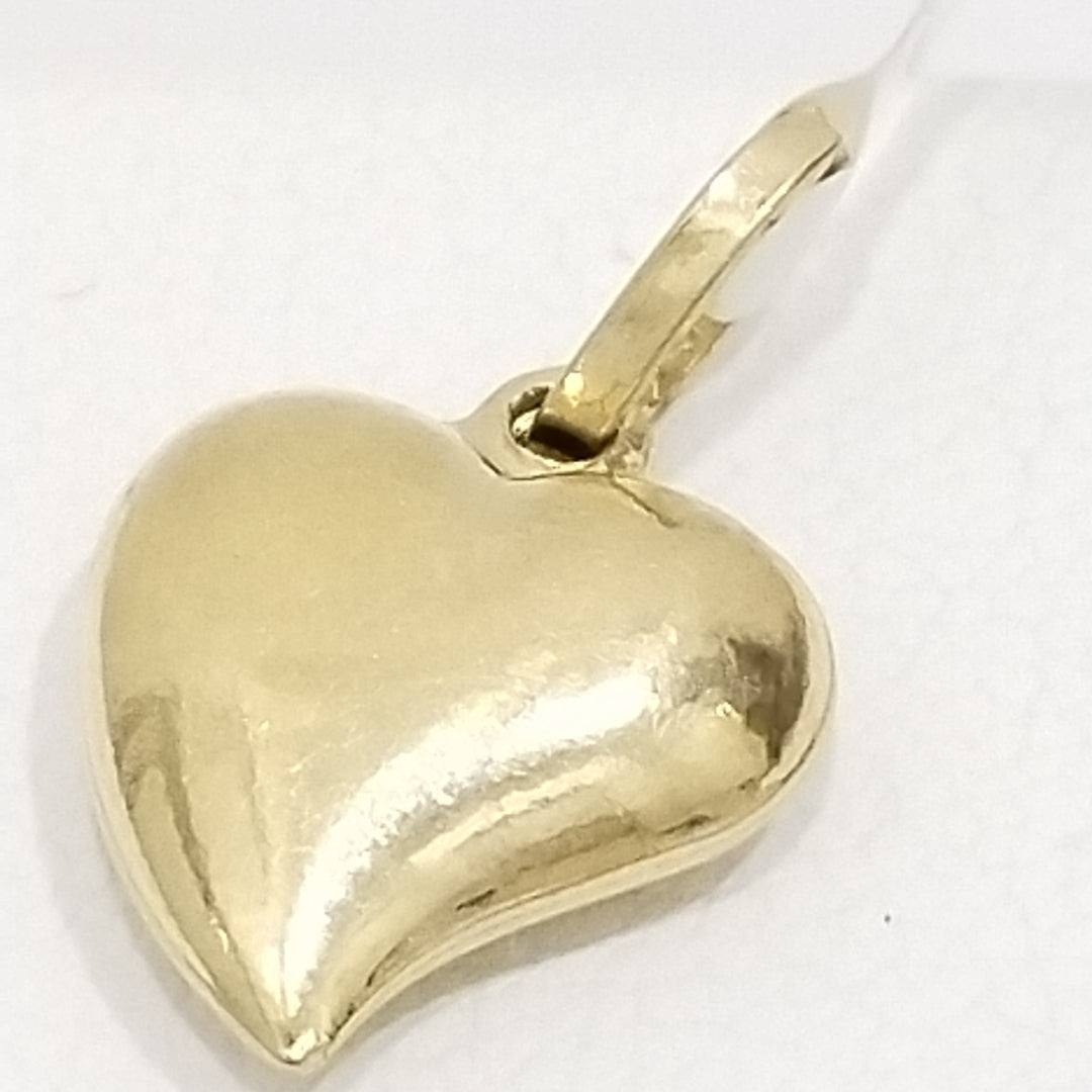 10182DIJ00000B311 FRD5 DIJE CORAZON INFLADO DE LADO ORO 14K 1.1GRS (NUEVO)