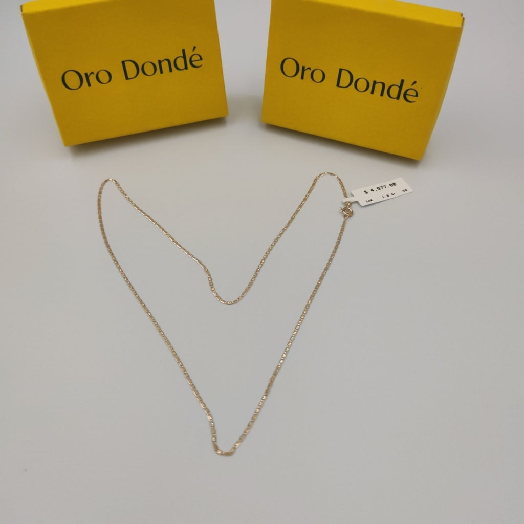 CADENAS VALENTINA/ESPEJO ORO 14K 1.6 (NUEVO)