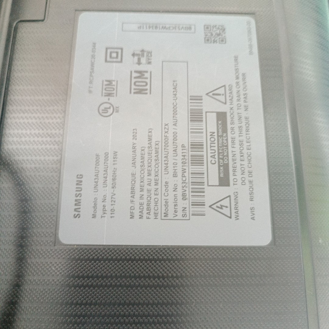 PANTALLA SAMSUNG UN43AU7000F (2023) 43&quot; LED 4K (SEMINUEVO)
