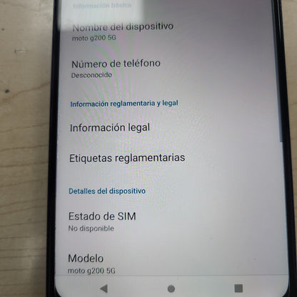 CELULAR MOTOROLA MOTO G200 5G XT2175-1 128 GB 8 GB RAM (SEMINUEVO)