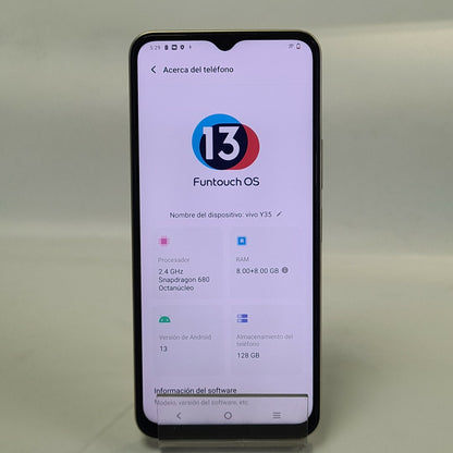 CELULAR VIVO Y35 V2205 128 GB 8 GB RAM (SEMINUEVO)
