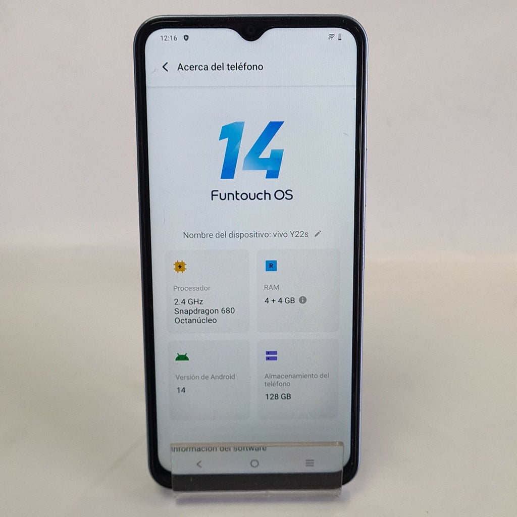 CELULAR VIVO Y22S V2206 128 GB 4 GB RAM (SEMINUEVO)