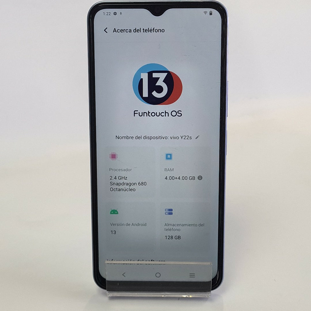 CELULAR VIVO Y22S V2206 128 GB 4 GB RAM (SEMINUEVO)
