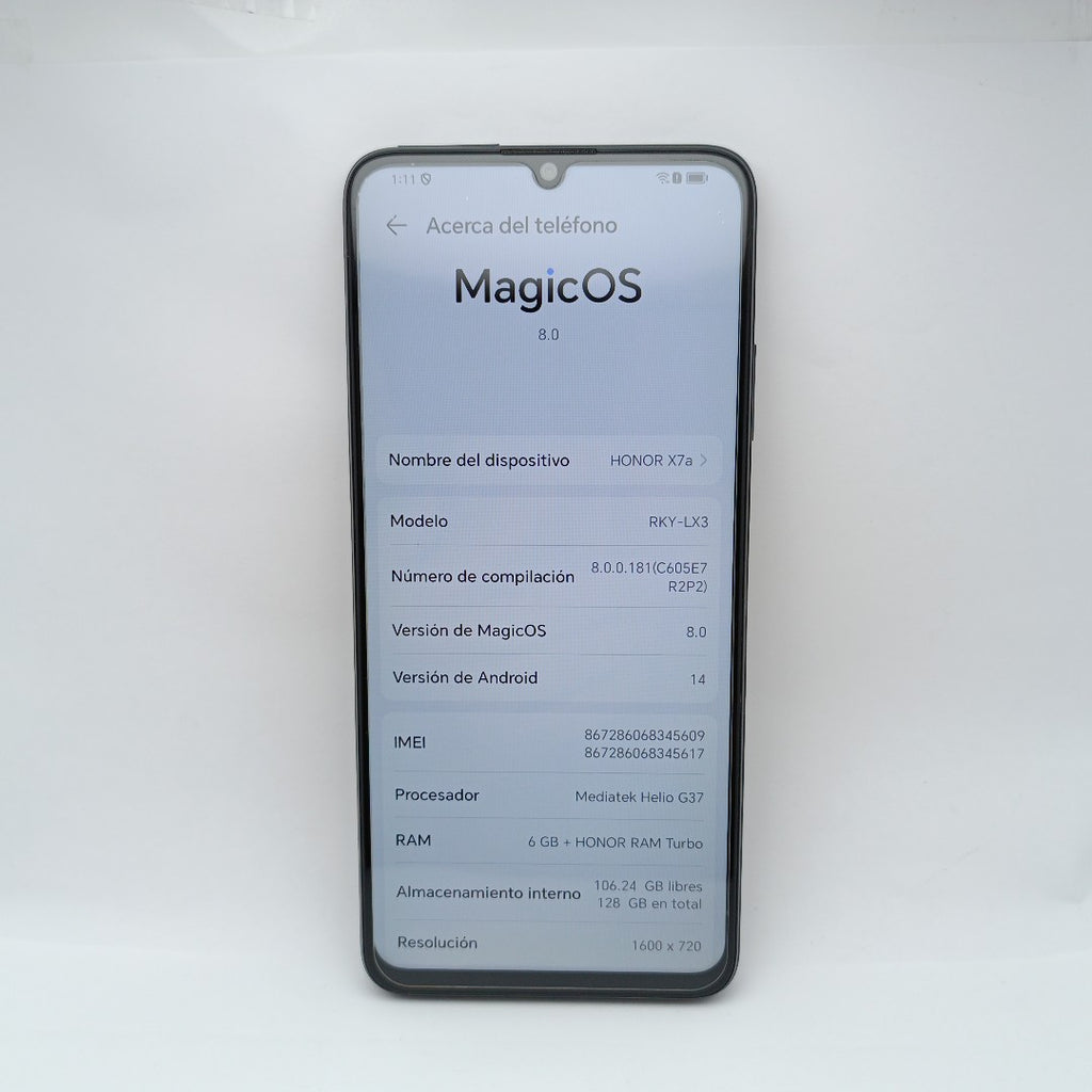 CELULAR HONOR X7A RKY-LX3 128 GB 6 GB RAM (SEMINUEVO)