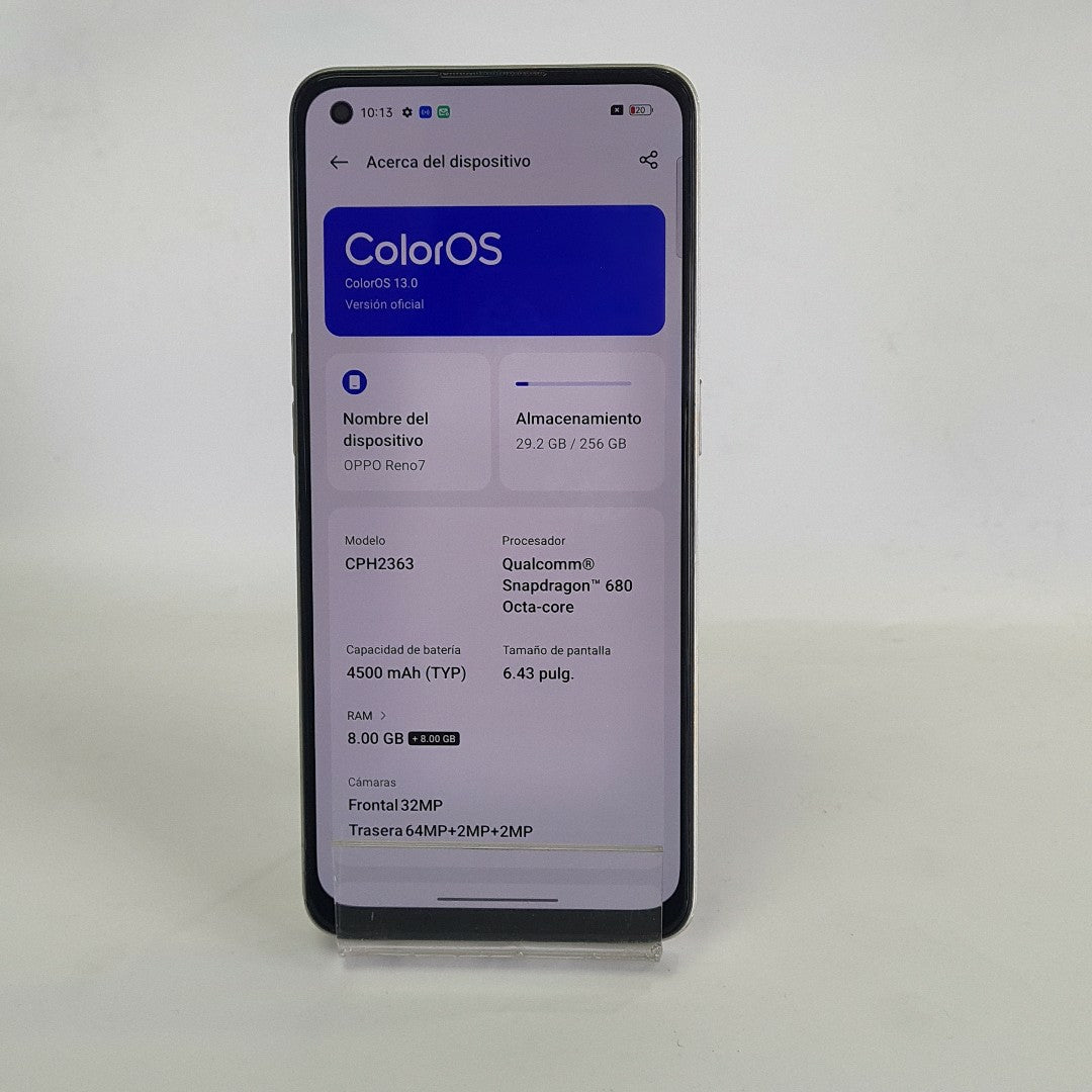 CELULAR OPPO  RENO7 CPH2363 (2022) 256 GB 8 GB RAM (SEMINUEVO)