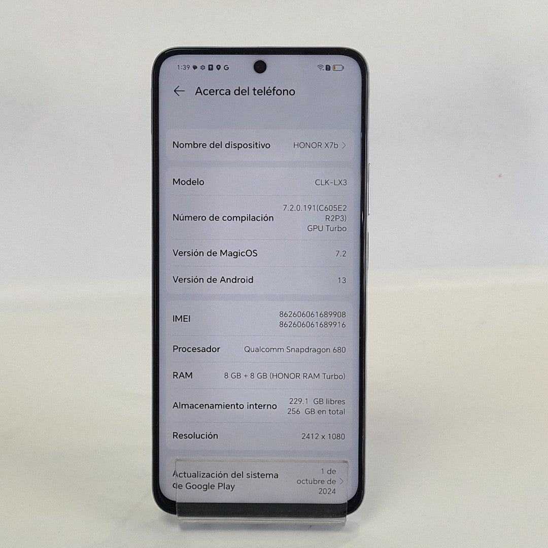 CELULAR HONOR X7B CLK-LX3 (2023) 256 GB 8 GB RAM (SEMINUEVO)