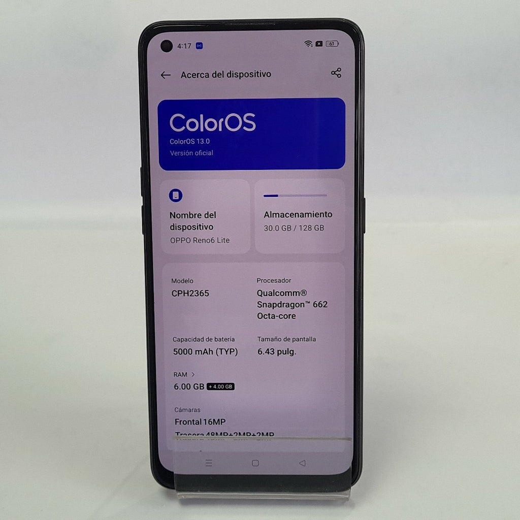 CELULAR OPPO  RENO6 LITE CPH2365 128 GB 6 GB RAM (SEMINUEVO)