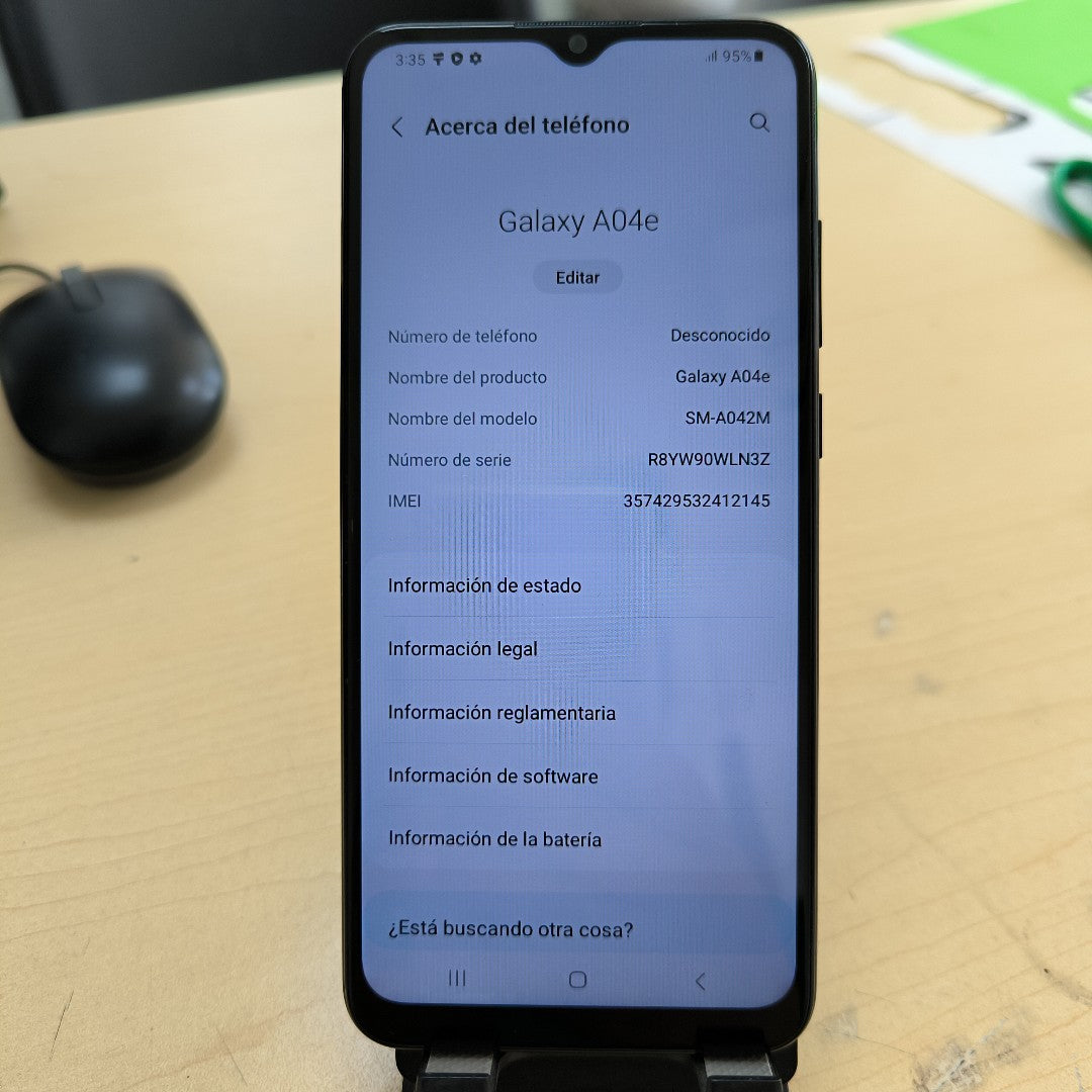 CELULAR SAMSUNG GALAXY A04E SM-A042M 64 GB 3 GB RAM (SEMINUEVO)