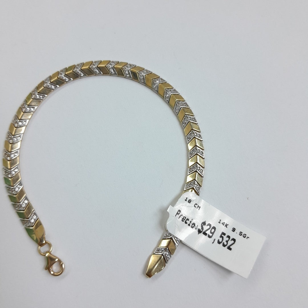 PULSERAS DAMA ORO 14K 9.5 (NUEVO)