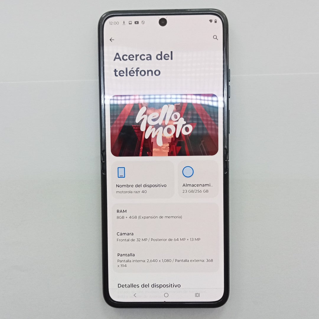 CELULAR MOTOROLA RAZR 40 XT2323-1 (2023) 256 GB 8 GB RAM (SEMINUEVO)