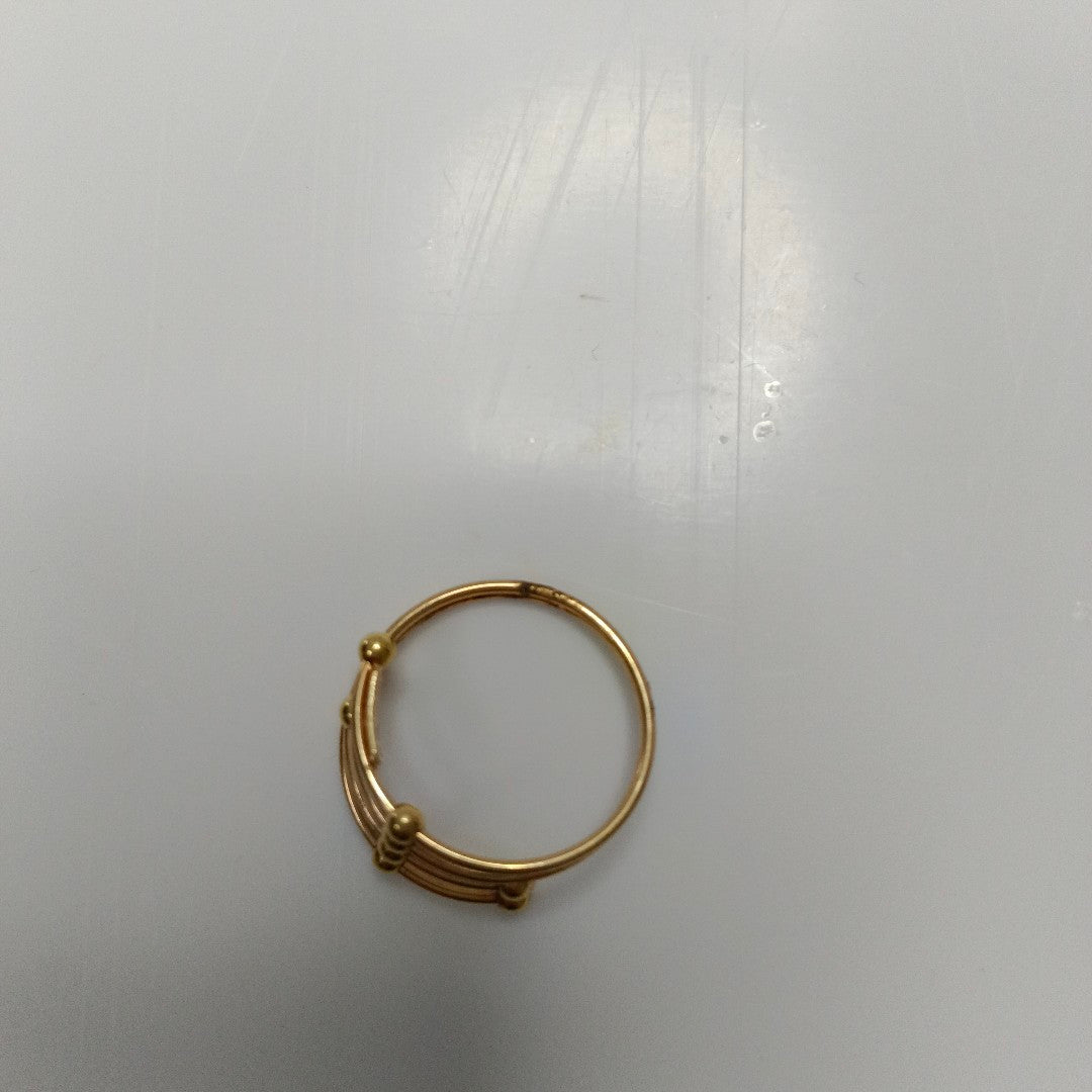 10023AND00075B3132 FRD12 ANILLO 4 HILOS CON BOLITAS ORO 14K 2.5GRS (NUEVO)