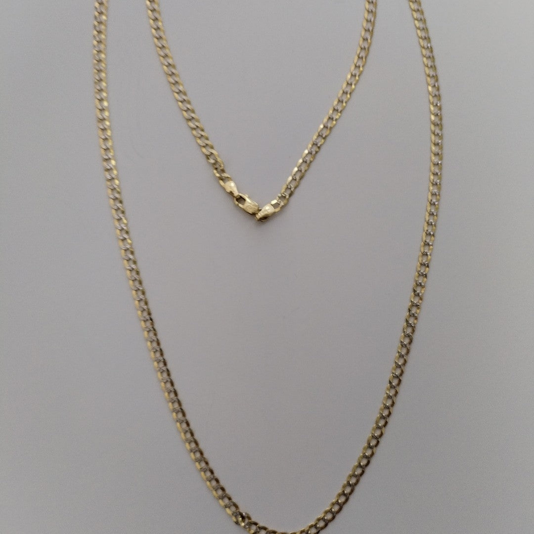 CADENAS BARBADA DIAMANTADA ORO 14K 6.5 (NUEVO)