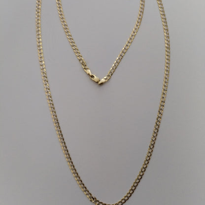CADENAS BARBADA DIAMANTADA ORO 14K 6.5 (NUEVO)