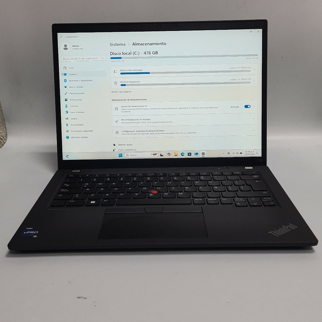 LAPTOP LENOVO THINKPAD T14 GEN 4 (2024) 512 GB SSD 16 GB RAM (SEMINUEVO)