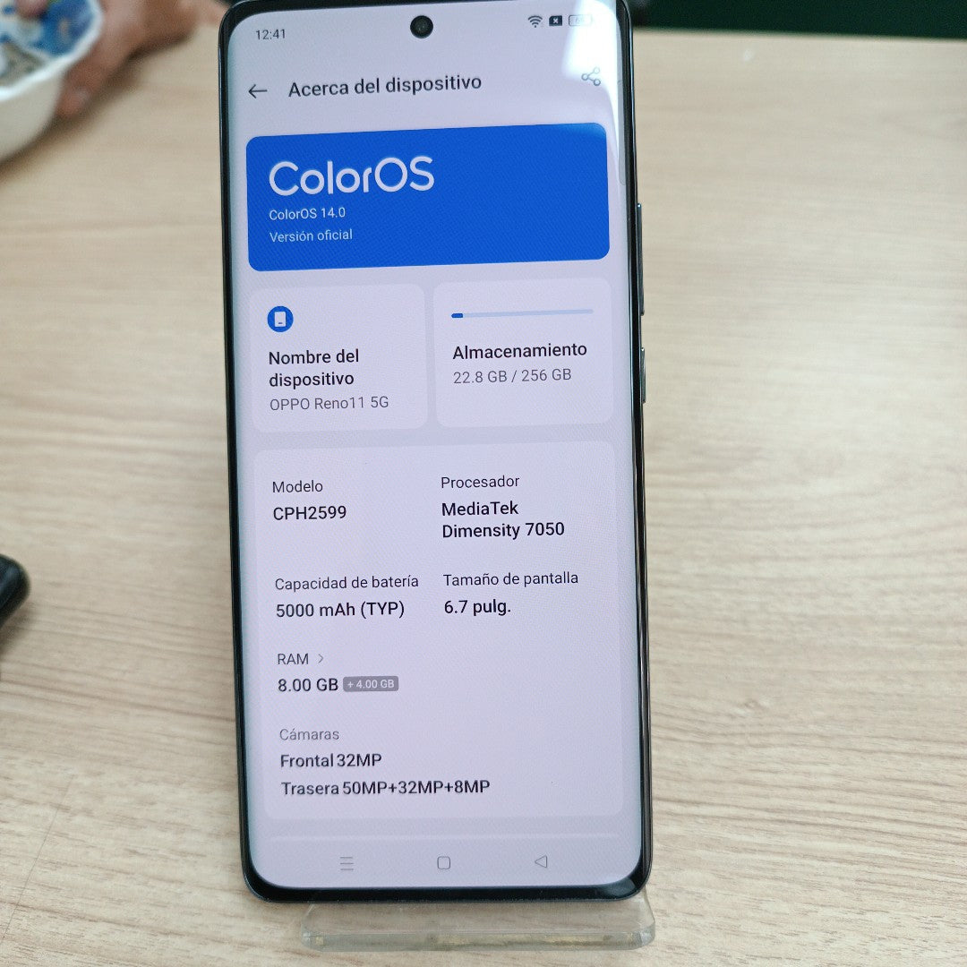 CELULAR OPPO  RENO11 5G CPH2599 (2024) 256 GB 8 GB RAM (SEMINUEVO)