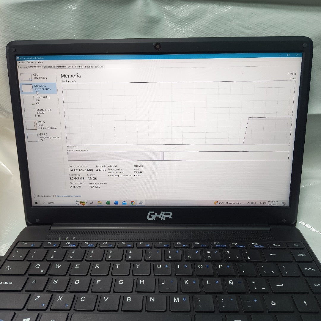 LAPTOP GHIA LIBERO ELITE LFI5H (2021) 256 GB SSD 8 GB RAM (SEMINUEVO)