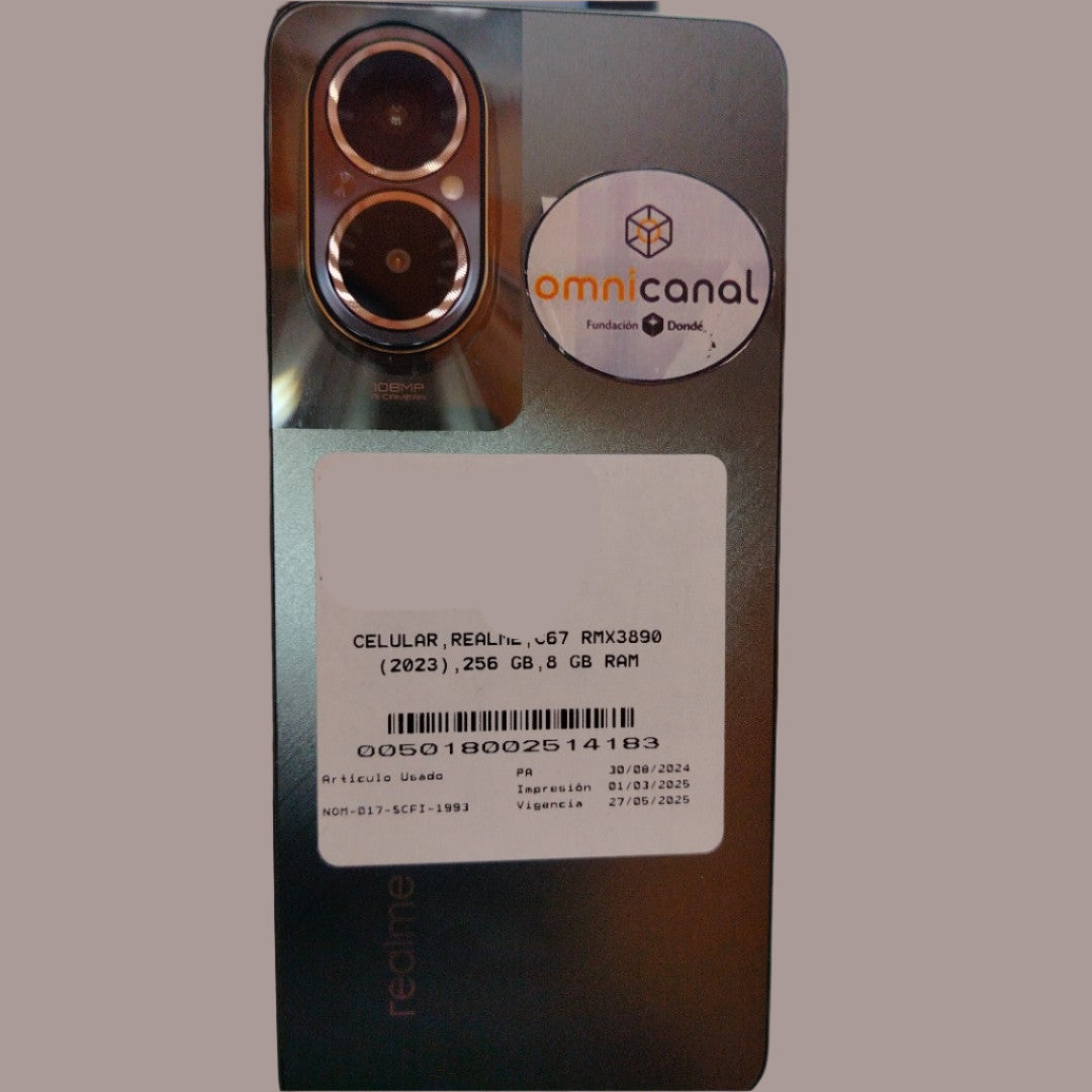 CELULAR REALME C67 RMX3890 (2023) 256 GB 8 GB RAM (SEMINUEVO)