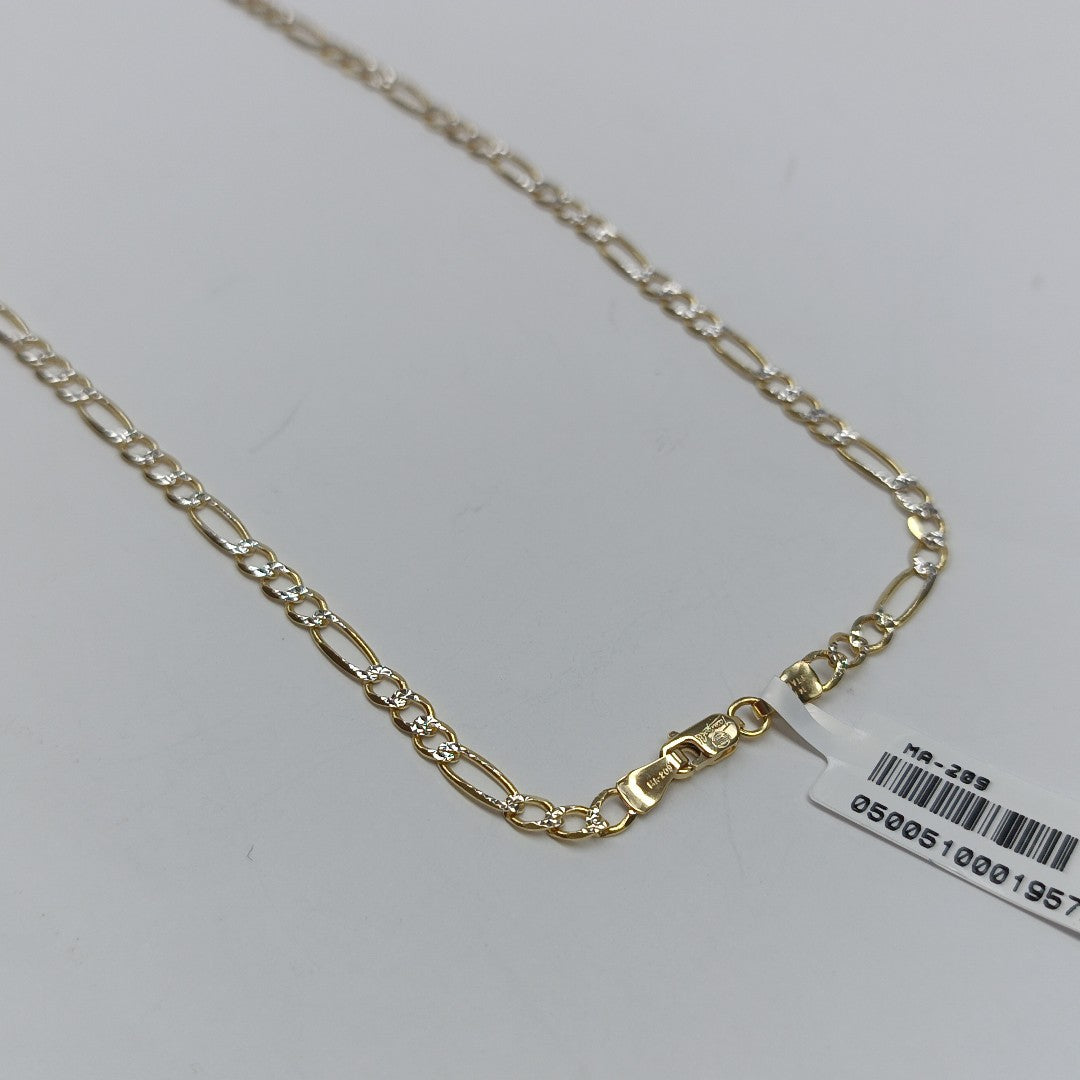 CADENAS CARTIER 3*1 DIAMANTADA ORO 14K 7.5 (NUEVO)