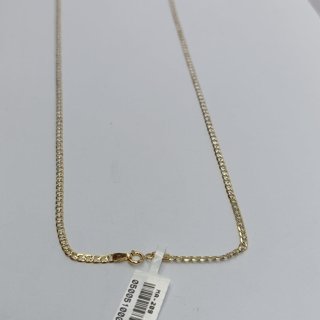 CADENAS BARBADA DIAMANTADA ORO 14K 4.3 (NUEVO)