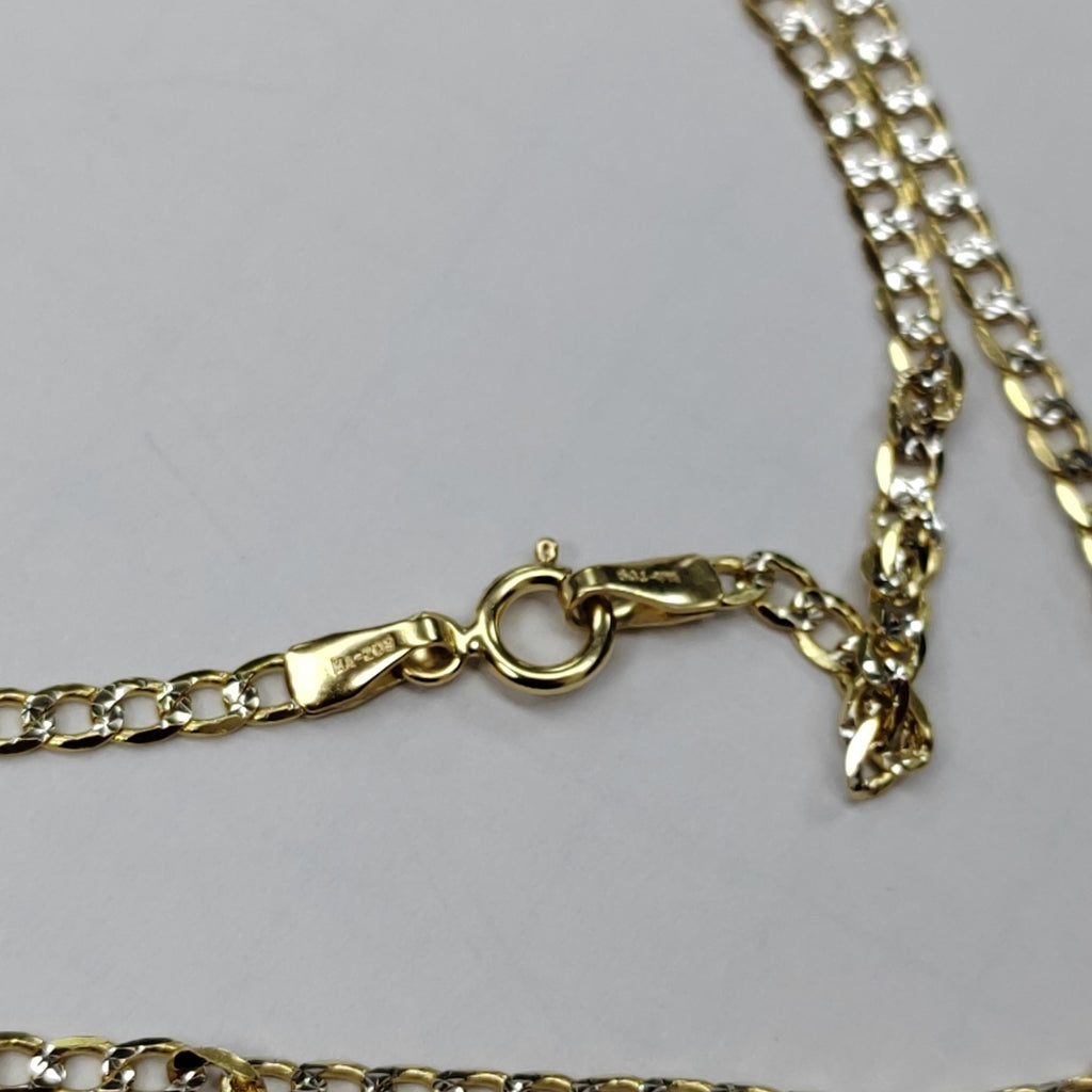 CADENAS BARBADA DIAMANTADA ORO 14K 4.4 (NUEVO)