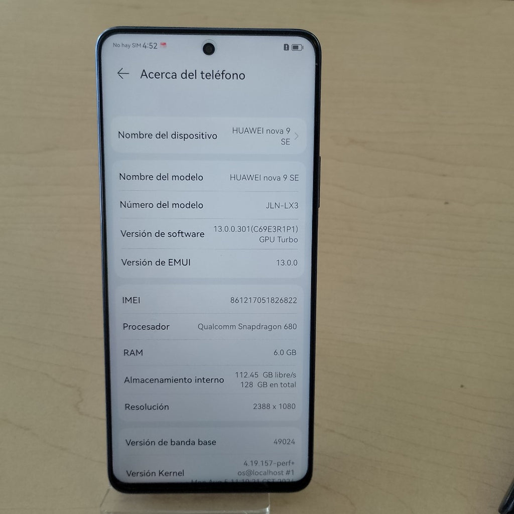 CELULAR HUAWEI NOVA 9 SE JLN-LX3 128 GB 6 GB RAM