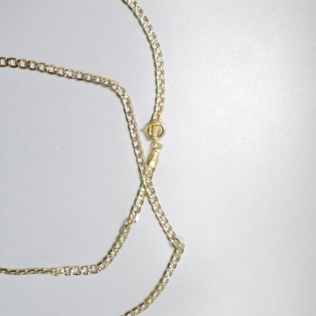 CADENAS BARBADA DIAMANTADA ORO 14K 4.3 (NUEVO)
