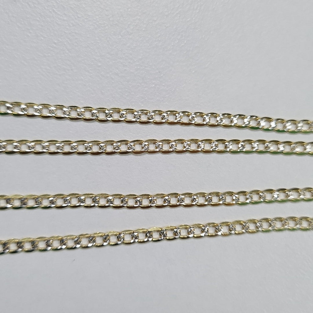 CADENAS BARBADA DIAMANTADA ORO 14K 4.7 (NUEVO)