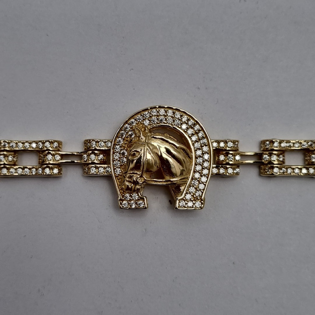 PULSERAS CABALLERO ORO 14K 19.5 (NUEVO)