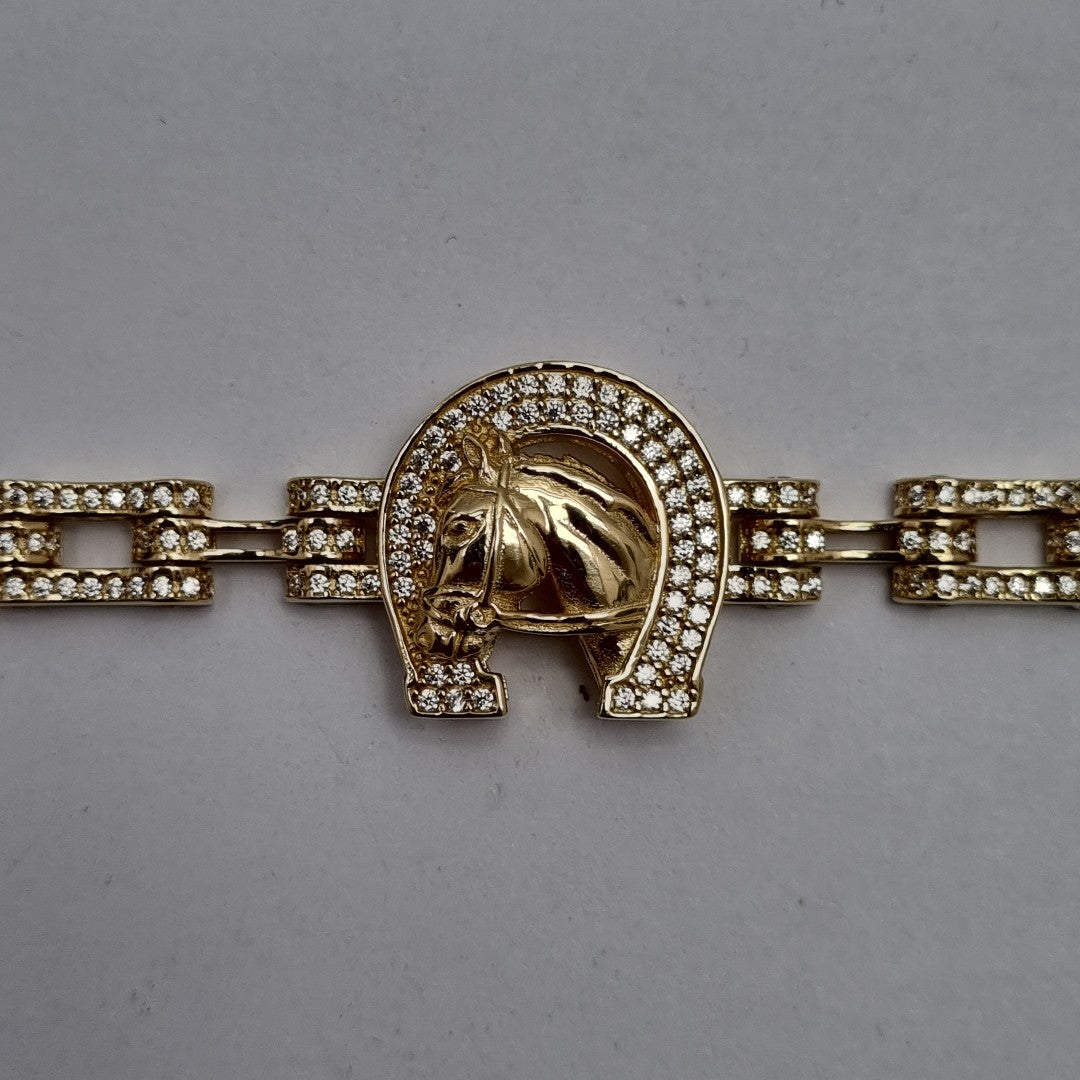 PULSERAS CABALLERO ORO 14K 19.5 (NUEVO)