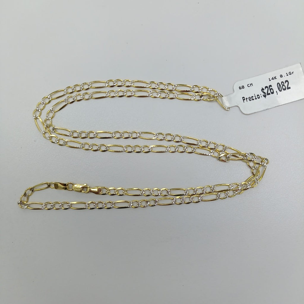 CADENAS CARTIER 3*1 DIAMANTADA ORO 14K 8.1 (NUEVO)
