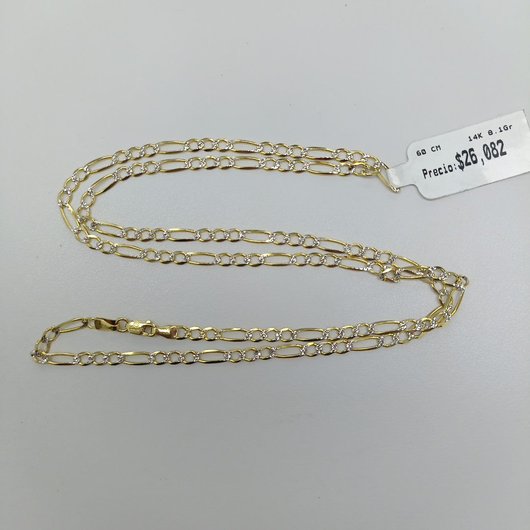 CADENAS CARTIER 3*1 DIAMANTADA ORO 14K 8.1 (NUEVO)