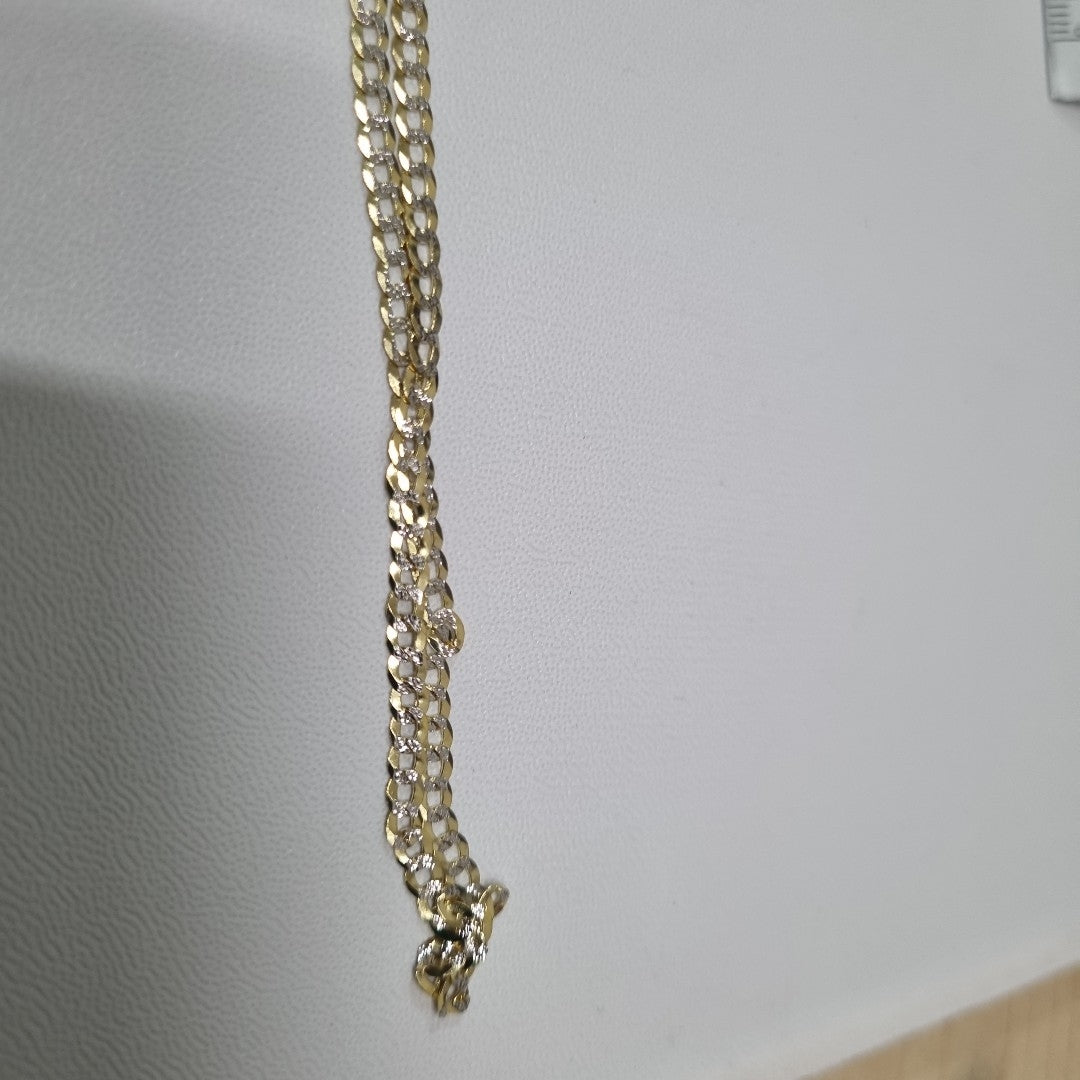 CADENAS BARBADA DIAMANTADA ORO 14K 7.3 (NUEVO)