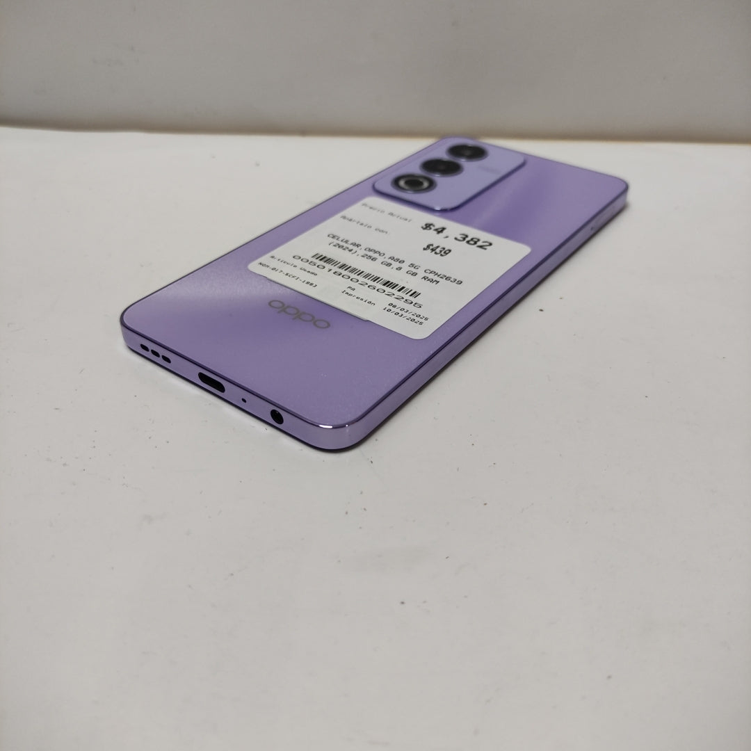 CELULAR OPPO  A80 5G CPH2639 (2024) 256 GB 8 GB RAM (SEMINUEVO)