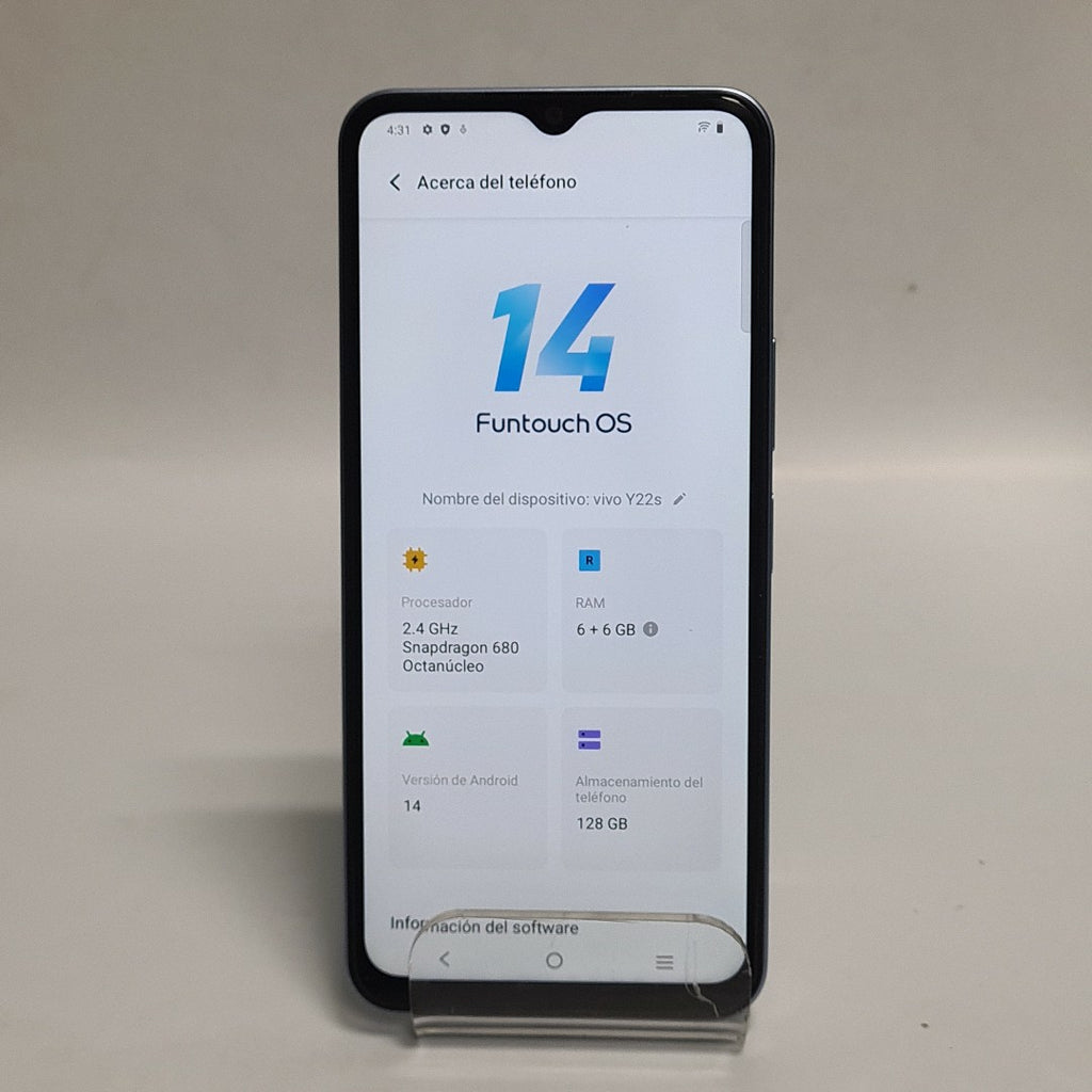 CELULAR VIVO Y22S V2206 128 GB 6 GB RAM (SEMINUEVO)