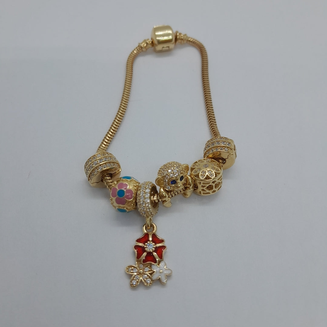 PULSERA CHARM ORO 14K 18.2 (NUEVO)