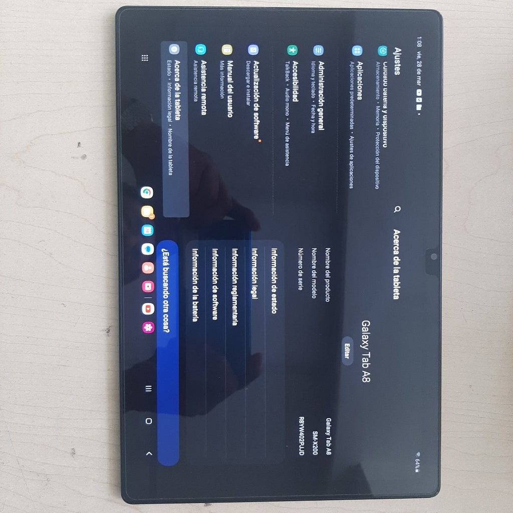 TABLETA SAMSUNG GALAXY TAB A8 SM-X200 32 GB 3 GB RAM (SEMINUEVO)