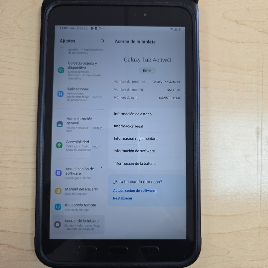 TABLETA SAMSUNG GALAXY TAB ACTIVE 3 SM-T570 64 GB 4 GB RAM (SEMINUEVO)