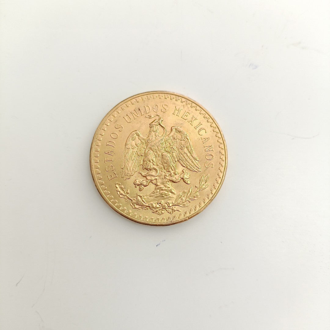 K1 41,60 GRMS - DTO. 0,00 GRMS - 21 K - AVALÚO 71884,80 * IDENTIFICACIÓN  MONEDA NOMINATIVA * MONEDAS PESOS  50 PESOS (SEMINUEVO)