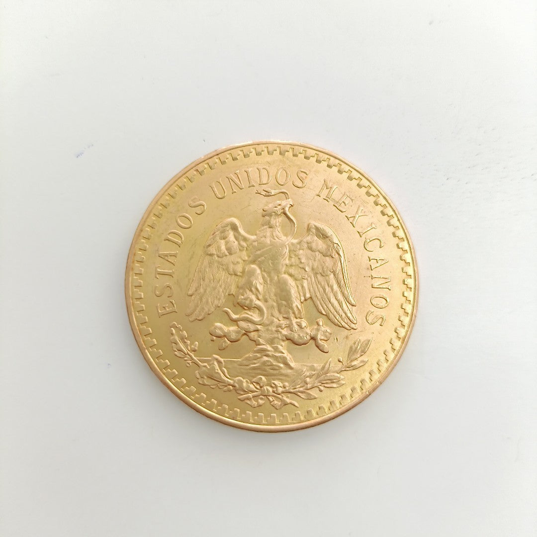 K1 41,60 GRMS - DTO. 0,00 GRMS - 21 K - AVALÚO 71884,80 * IDENTIFICACIÓN  MONEDA NOMINATIVA * MONEDAS PESOS  50 PESOS (SEMINUEVO)
