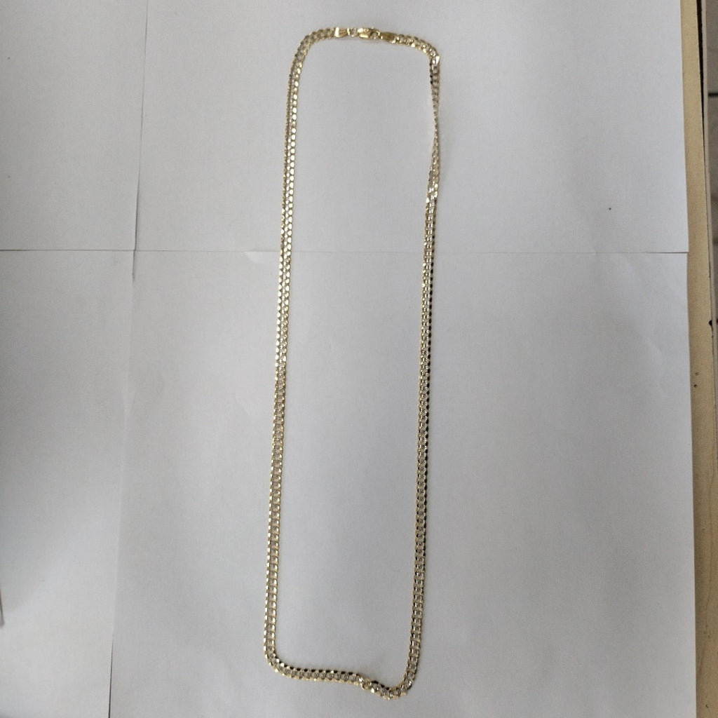 CADENAS BARBADA DIAMANTADA ORO 14K 11.6 (NUEVO)