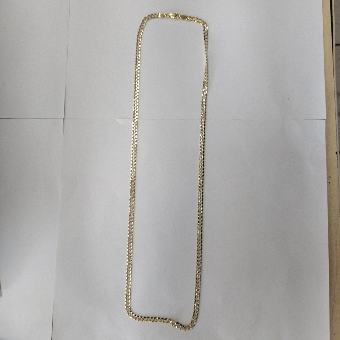 CADENAS BARBADA DIAMANTADA ORO 14K 11.6 (NUEVO)