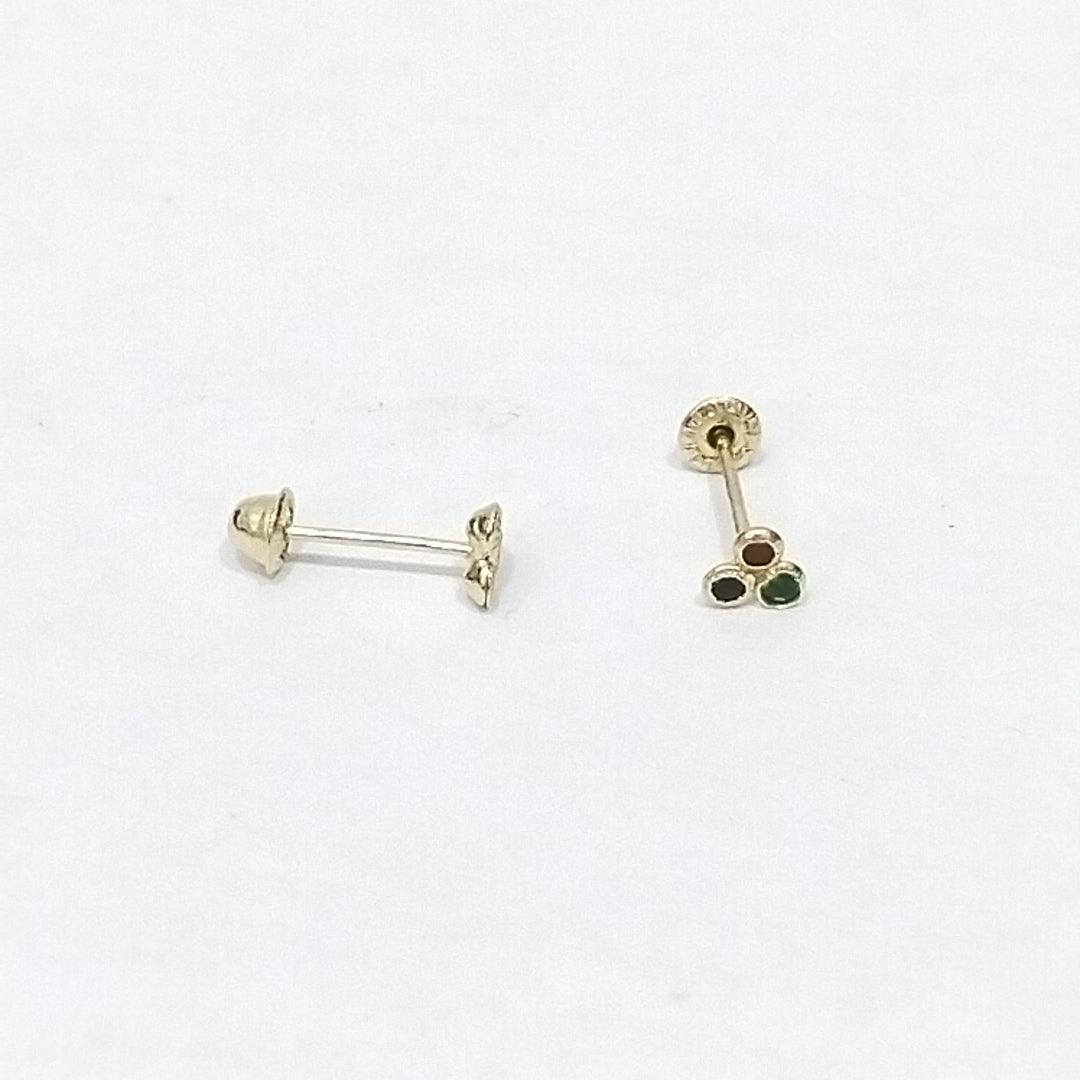 BROQUELES ORO 14K 1 (NUEVO)